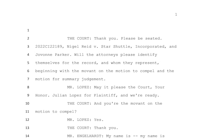 do quality transcription of legal files such as depositions